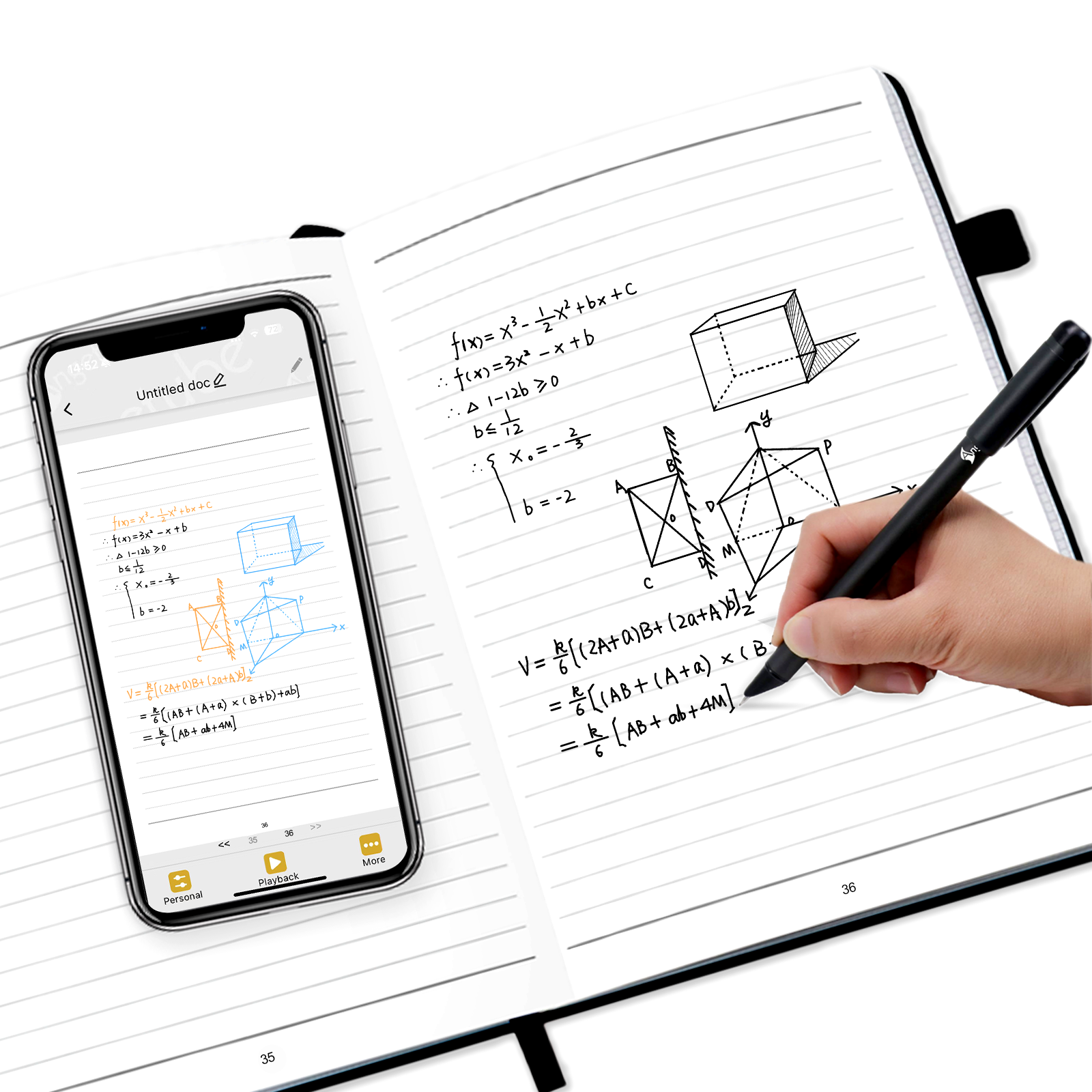 Angetube Smart Pen & Notebook - Real-Time Sync for Notes & Drawings