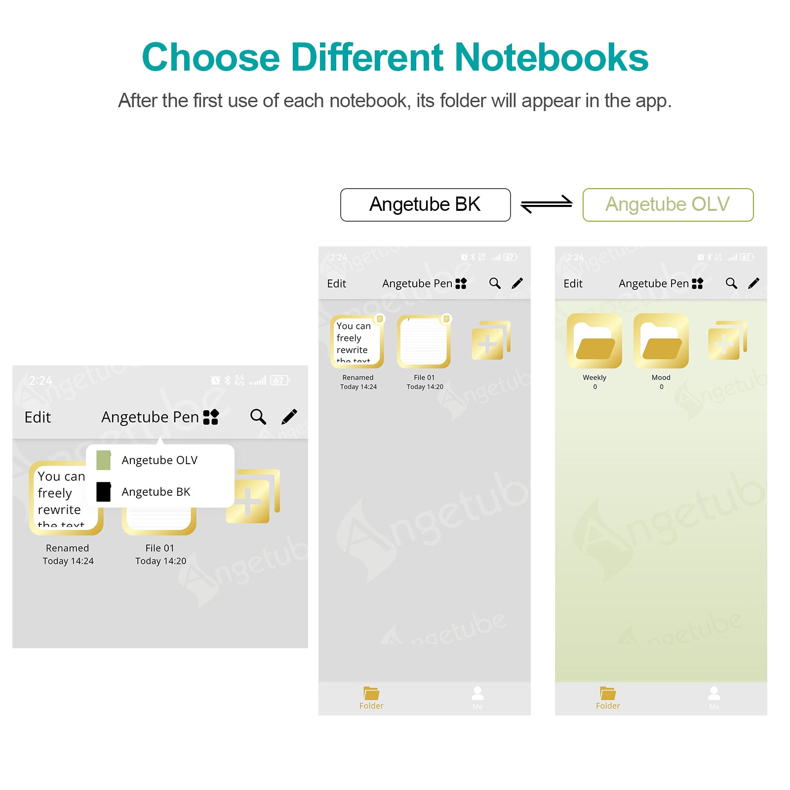 Angetube Smart Pen & Notebook - Real-Time Sync for Notes & Drawings