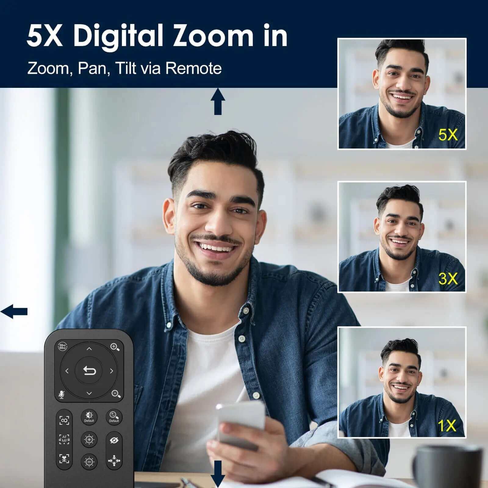 2k Streaming Angetube 2K Streaming Webcam with Ring Light with Remote