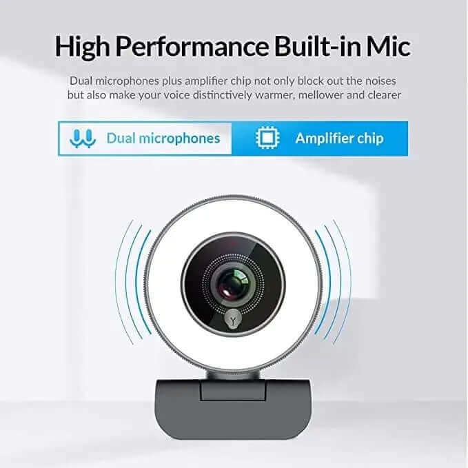 Railee Ring Light da Tavolo per Telefono 6 Luce per Selfie con Clip e Treppiede per Railee Ring Light da Tavolo per Telefono 6 Luce per Selfie con Clip e Treppiede per