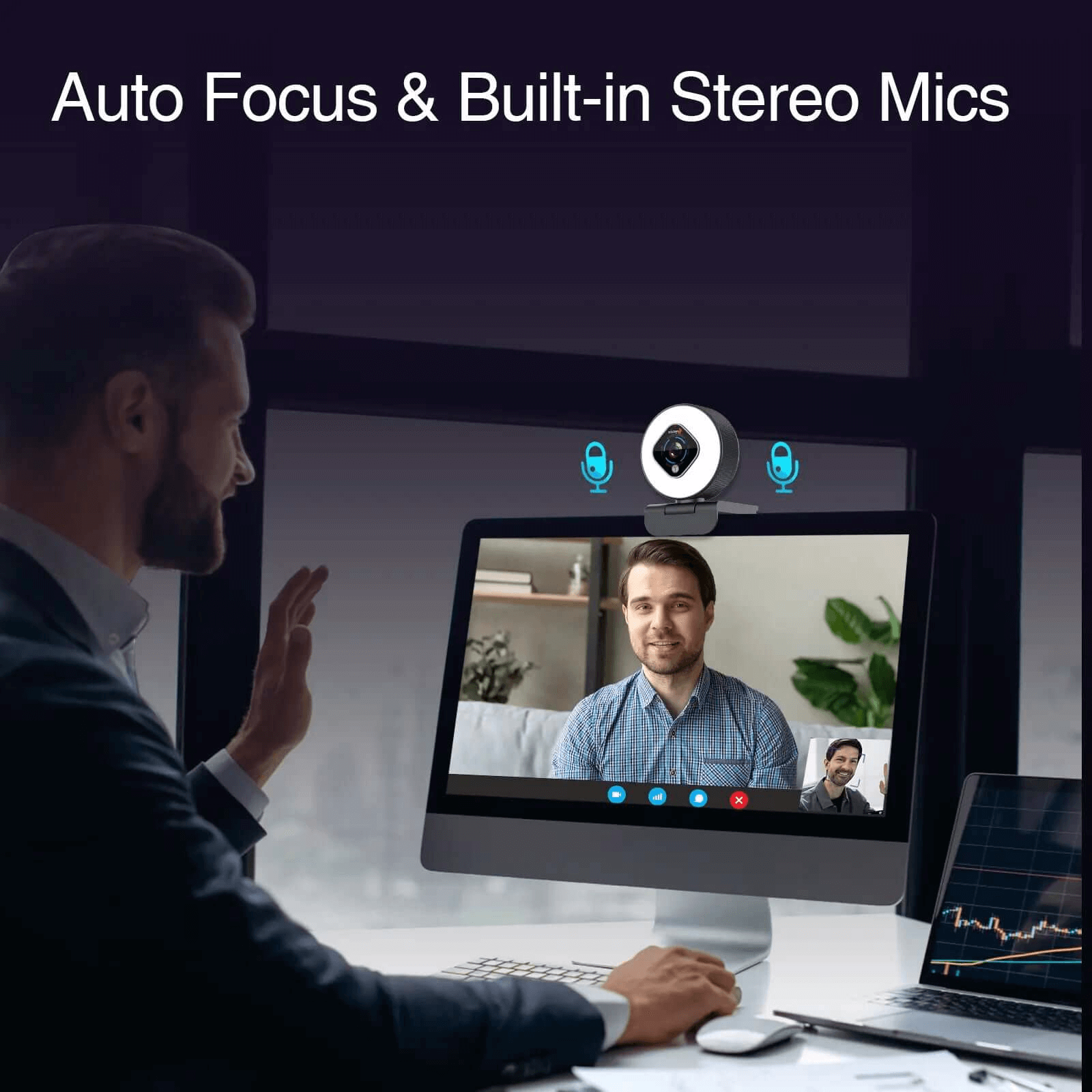 Docooler A870 USB Webcam 1080P Web-Camera Built-in Sound Gaming Microphone For Online Lesson Desktop Computer Camera